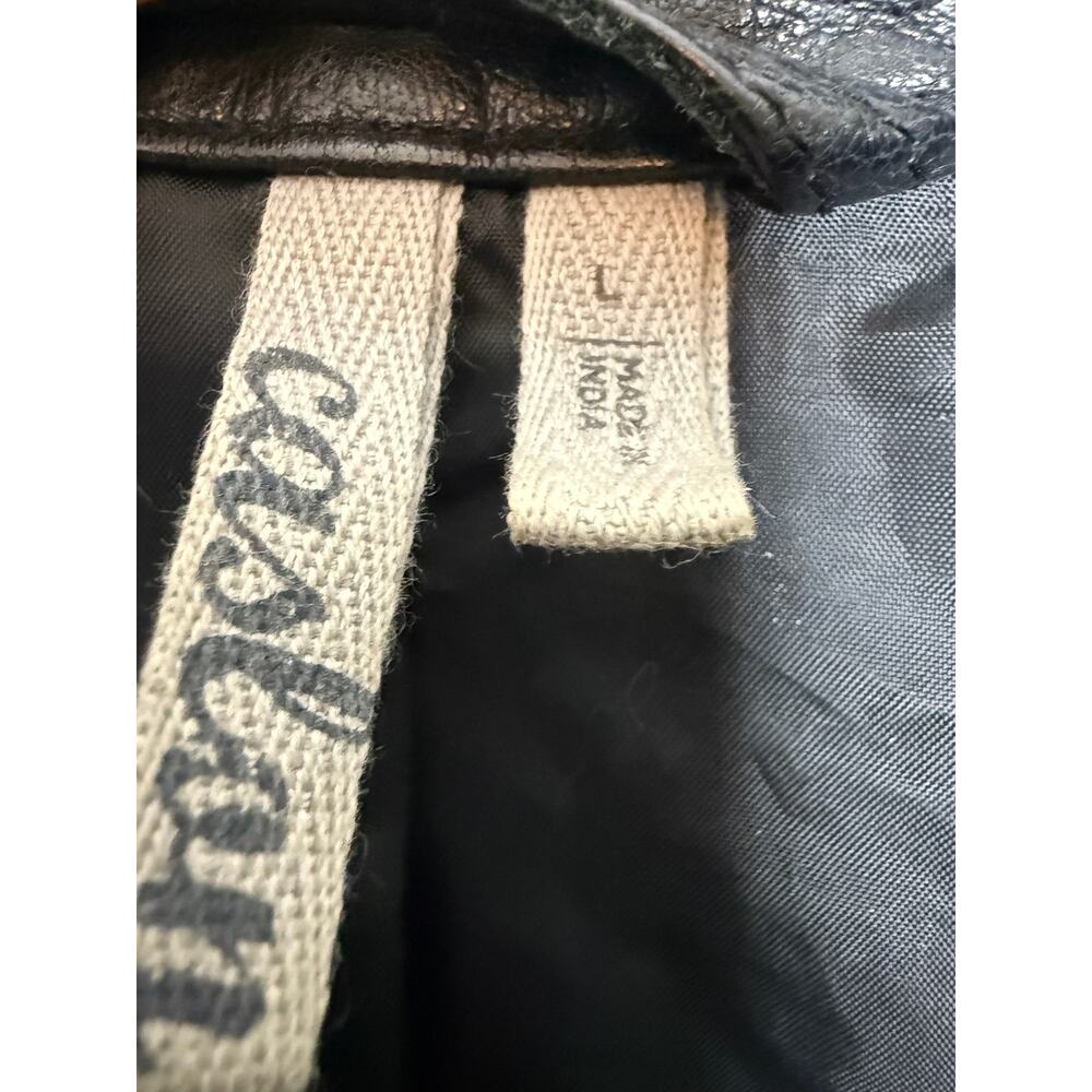 Moto Style Leather Jacket - Caslon - Black - Size L - Picture 3 of 5
